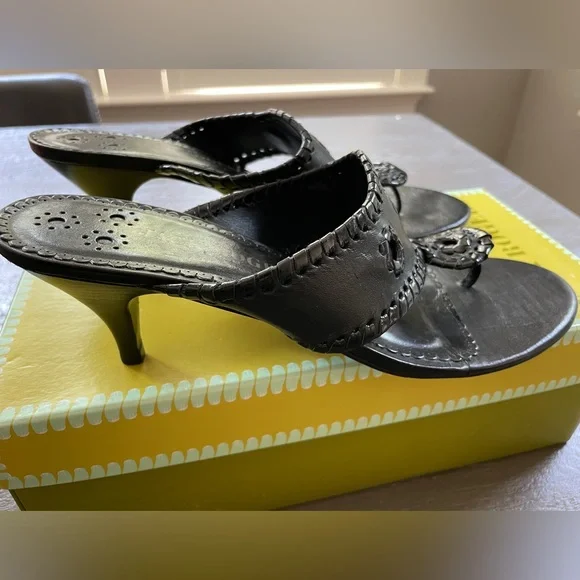 Jack Rogers Maggie Kitten Heel Sandal, black, size 9 - Picture 7 of 7